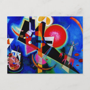 Kandinsky in Blue Abstract Painting Postcard