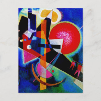 Kandinsky in Blue Abstract Painting Postcard