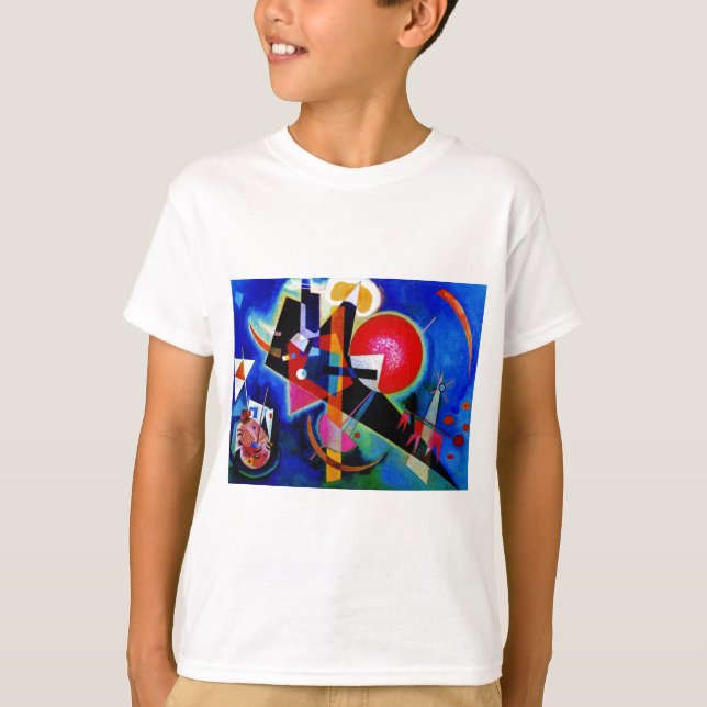 Kandinsky in Blue Abstract Painting T-Shirt (Front)