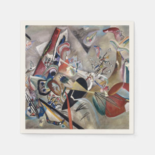 Kandinsky In Gray Abstract Artwork Napkin