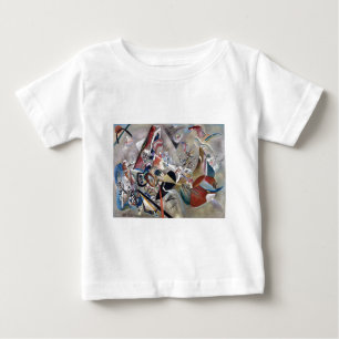 Kandinsky In Grey Abstract Artwork Baby T-Shirt