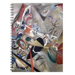 Kandinsky In Grey Abstract Artwork Notebook