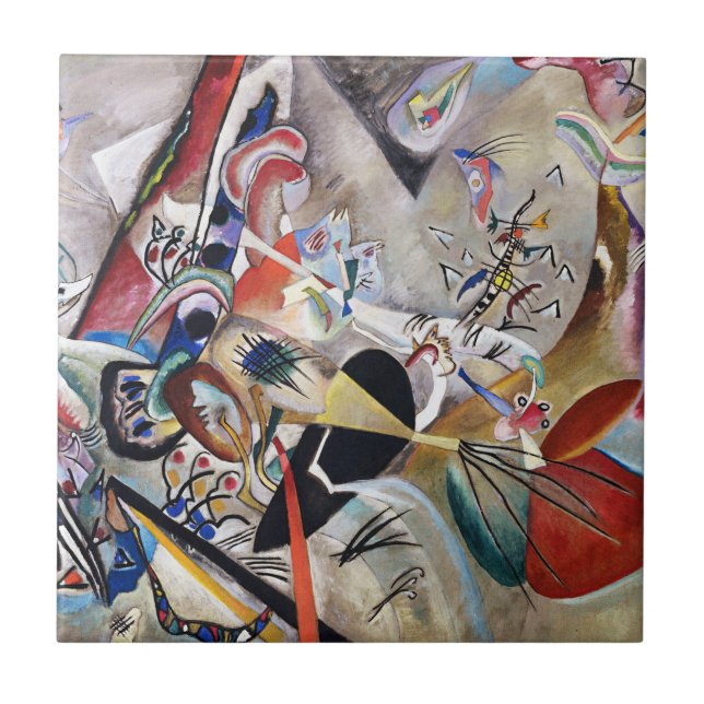 Kandinsky In Grey Tile (Front)