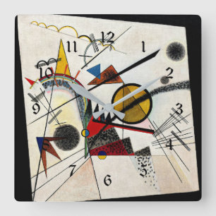Kandinsky - In the Black Square Square Wall Clock