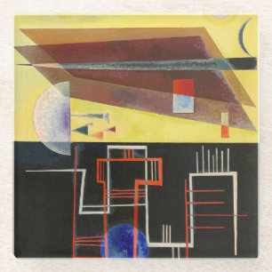 Kandinsky Inner Alliance Abstract Artwork Glass Coaster