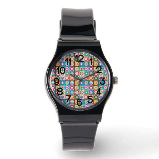Kandinsky-Inspired Circles  Watch (Front)