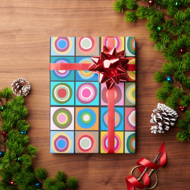 Kandinsky-Inspired Circles  Wrapping Paper (Holiday Gift)