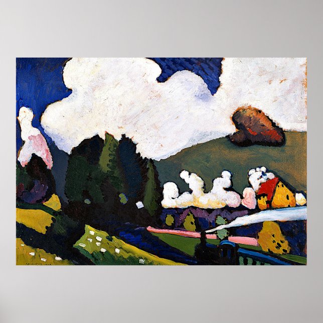 Kandinsky - Landscape near Murnau with Locomotive Poster (Front)