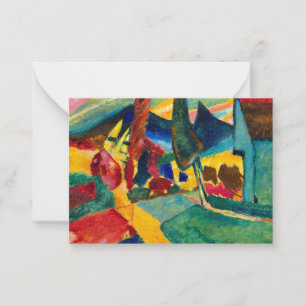 Kandinsky Landscape with Two Poplars Card