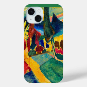 Kandinsky Landscape with Two Poplars iPhone 15 Case