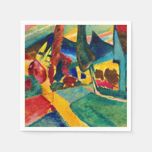 Kandinsky Landscape with Two Poplars Napkin (Front)