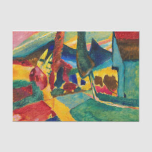 Kandinsky Landscape with Two Poplars Tissue Paper