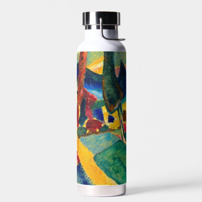 Kandinsky Landscape with Two Poplars Water Bottle (Left)