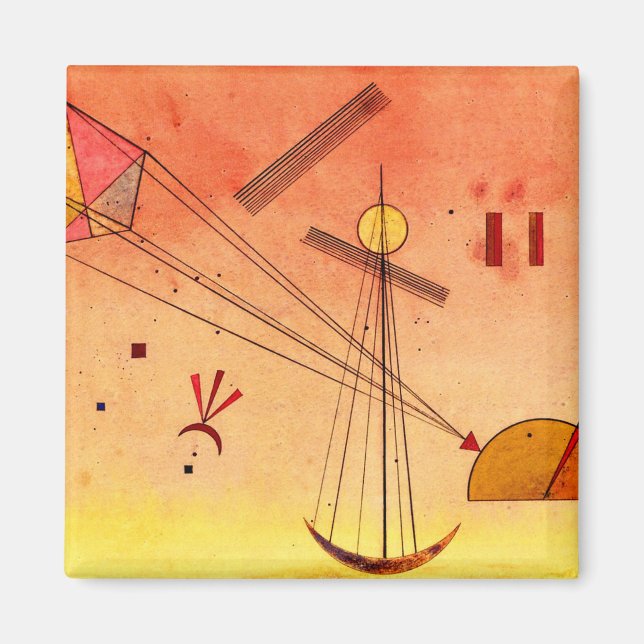 Kandinsky - Light Attachment, famous painting, Magnet (Front)