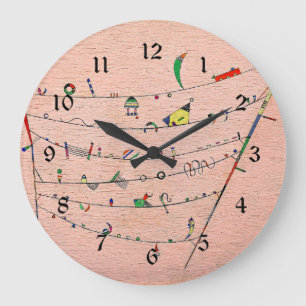 Kandinsky - Little Accents  Large Clock