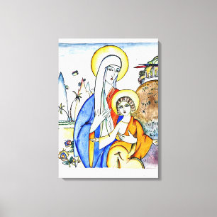 Kandinsky - Madonna and Child, beautiful painting Canvas Print