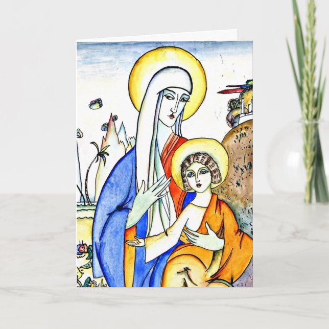 Kandinsky - Madonna and Child, beautiful painting Card (Front)