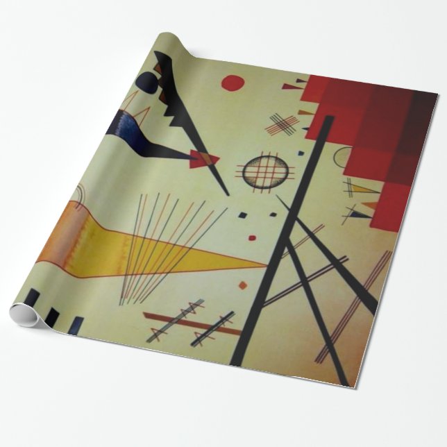 Kandinsky Merry Structure Abstract Artwork Wrapping Paper (Unrolled)