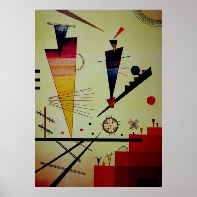 Kandinsky Merry Structure Abstract Painting Poster (Front)