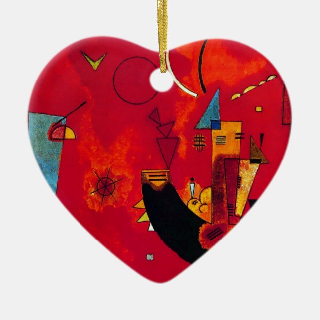 Kandinsky Mit und Gegen Ceramic Tree Decoration (Front)