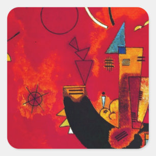 Kandinsky Mit und Gegen Square Sticker