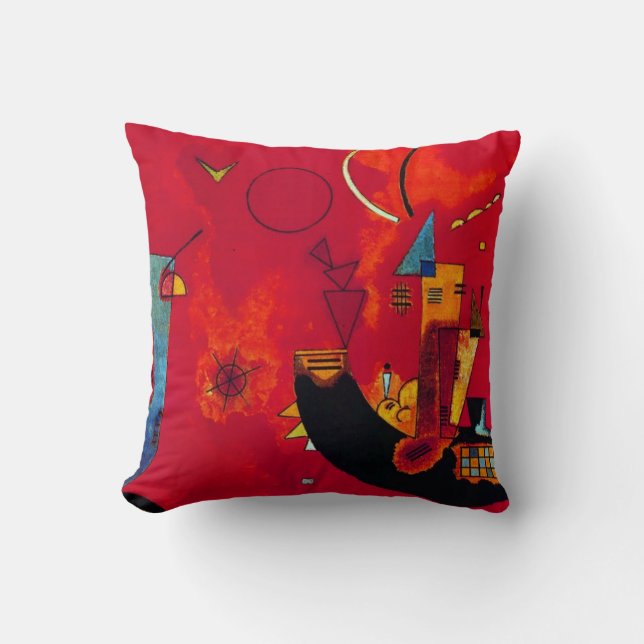 Kandinsky Mit und Gegen Throw Pillow (Front)