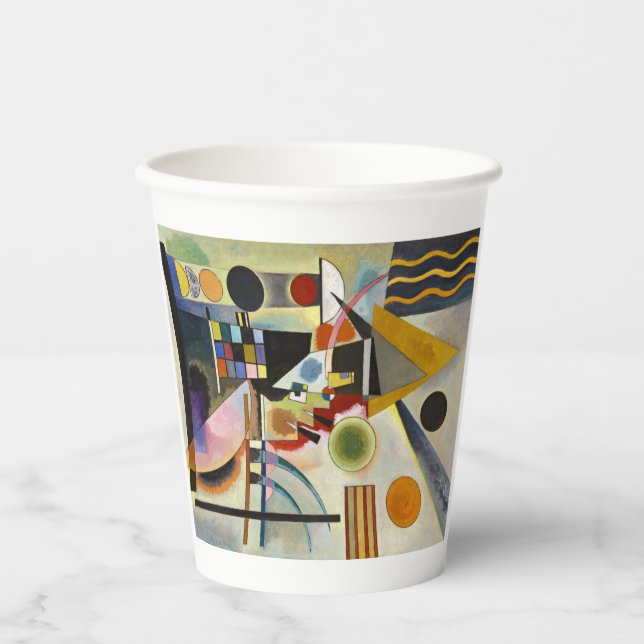 Kandinsky Modern Abstract Colorful Artwork Paper Cups (Front)