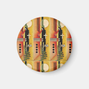 Kandinsky Modern Abstract Painting Artwork Magnet
