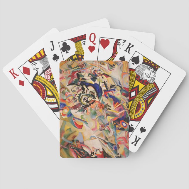 Kandinsky Modern Abstract Painting Artwork Playing Cards (Back)