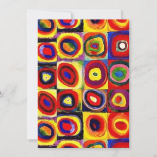 Kandinsky Modern Squares Circles Colourful Invitation