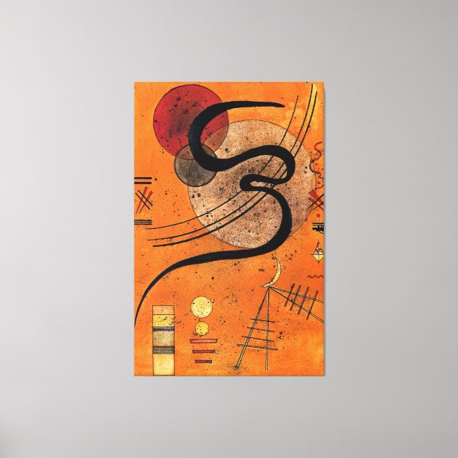 Kandinsky - Mood Line, colourful abstract art Canvas Print (Front)
