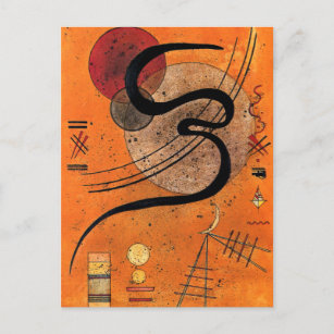 Kandinsky - Mood Line, colourful abstract art, Postcard