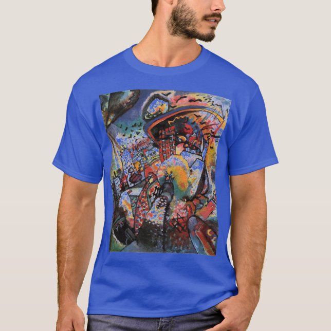 Kandinsky Moscow I Cityscape Abstract Deep Royal T-Shirt (Front)