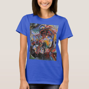 Kandinsky Moscow I Cityscape Abstract Deep Royal T-Shirt