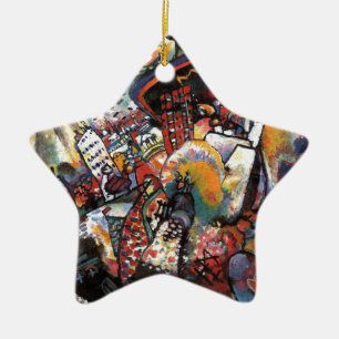 Kandinsky Moscow I Cityscape Abstract Painting Ceramic Tree Decoration
