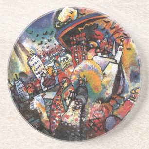 Kandinsky Moscow I Cityscape Abstract Painting Coaster