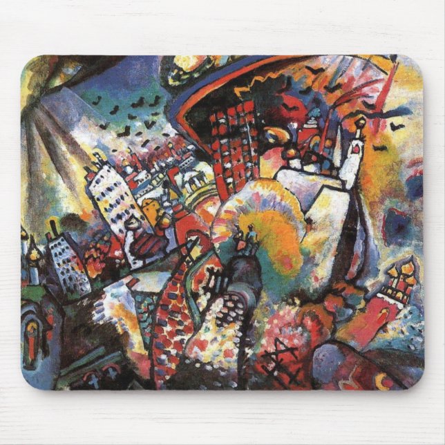 Kandinsky Moscow I Cityscape Abstract Painting Mouse Mat (Front)