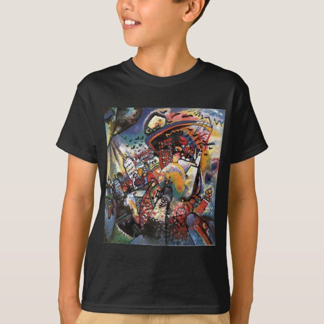 Kandinsky Moscow I Cityscape Abstract Painting T-Shirt (Front)