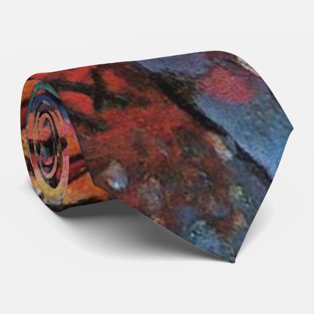 Kandinsky Moscow I Cityscape Abstract Painting Tie (Rolled)