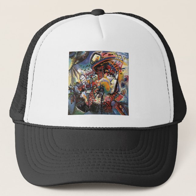 Kandinsky Moscow I Cityscape Abstract Painting Trucker Hat (Front)