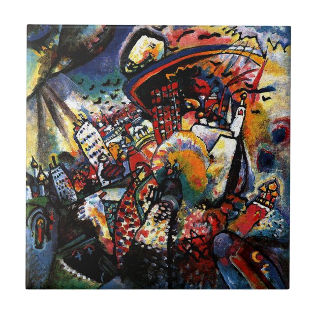 Kandinsky - Moscow I, famous painting, Tile (Front)