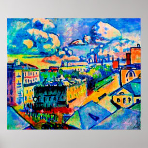 Kandinsky - Moscow, Zubovskaya Square, Study Poster