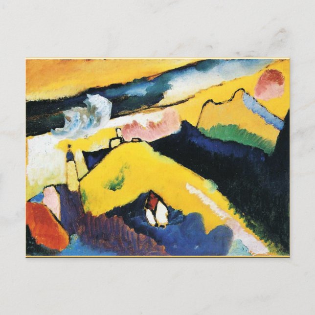 Kandinsky - Mountain Landscape with Church Postcard (Front)