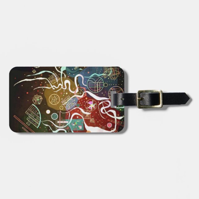 Kandinsky Movement I Abstract Painting Luggage Tag (Front Horizontal)