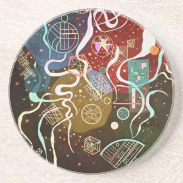 Kandinsky Movement I Painting Coaster (Front)