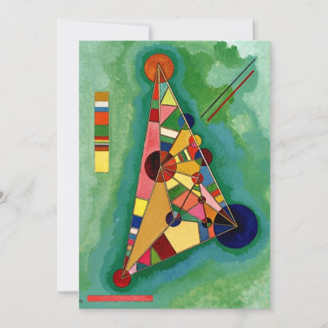 Kandinsky - Multicolored Triangle Card (Front)