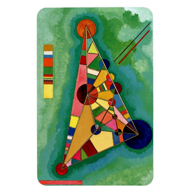 Kandinsky - Multicolored Triangle Magnet (Vertical)