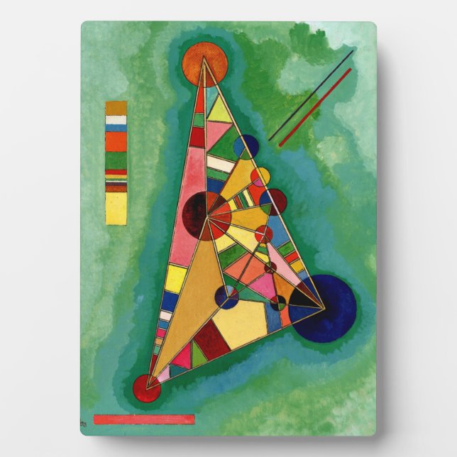 Kandinsky - Multicolored Triangle Plaque (Front)