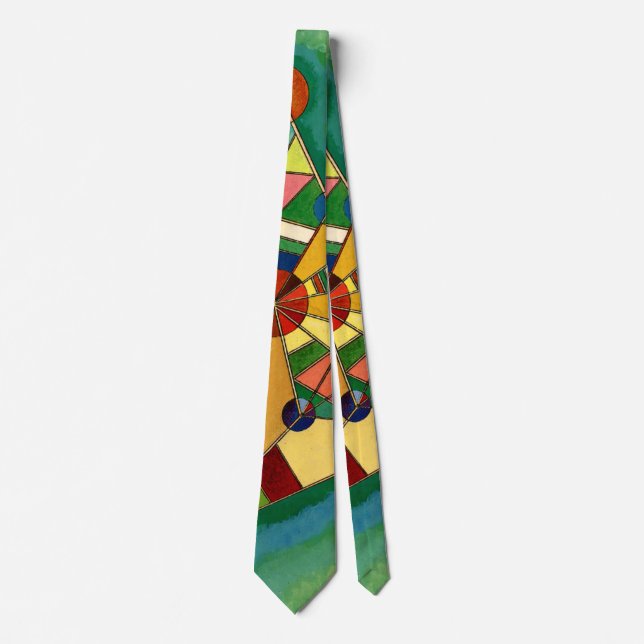 Kandinsky - Multicolored Triangle Tie (Front)