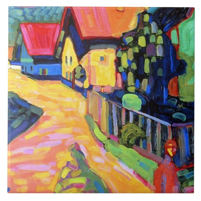 Kandinsky - Murnau Street with Women, 1908, Tile (Front)